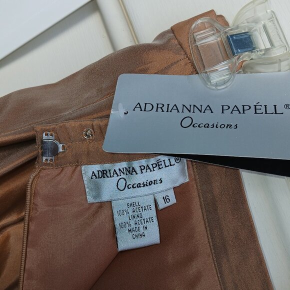 Adrianna Papell Beaded Silk Formal Tank Top with Organza Formal Skirt--Size 16 - Picture 6 of 8